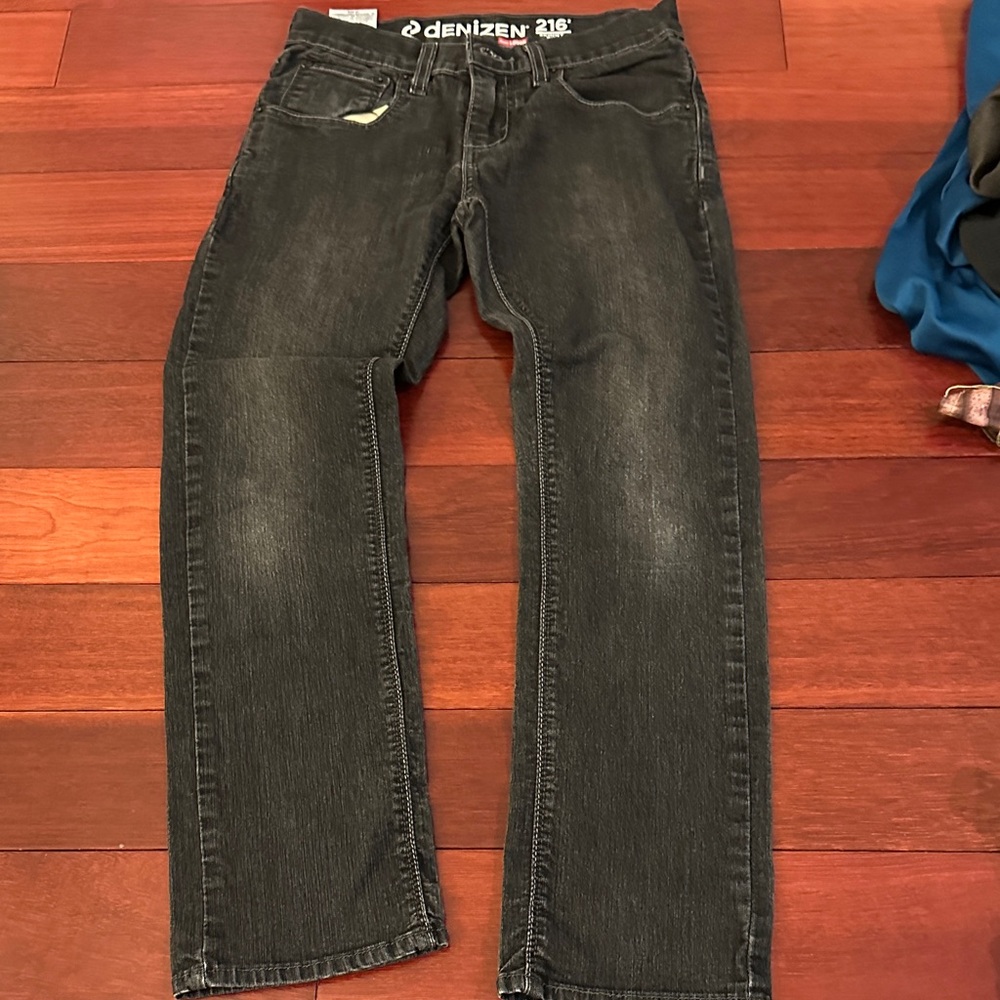 Denizen from Levi's Washed Black Straight Jeans kids size 10